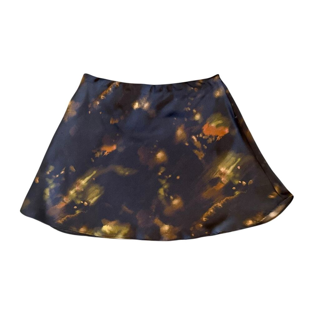 NWT Gianni Bini Charlie Blur Satin Black Desert Mini Skirt Womens Size Small $79 - Picture 4 of 15